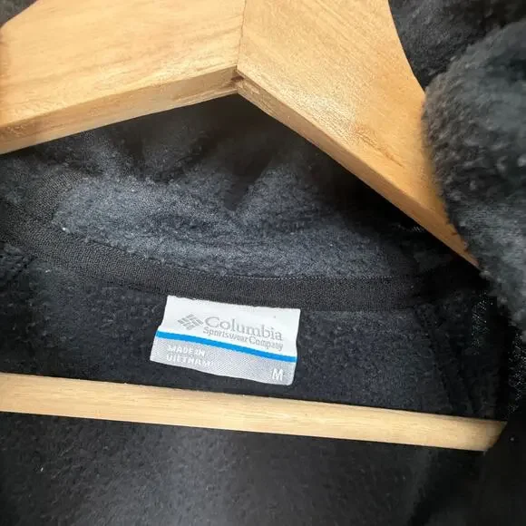 Columbia Hooded Vest Women MED M Benton Springs Fleece Zip Outdoors Hiking, 2919 - Picture 4 of 9